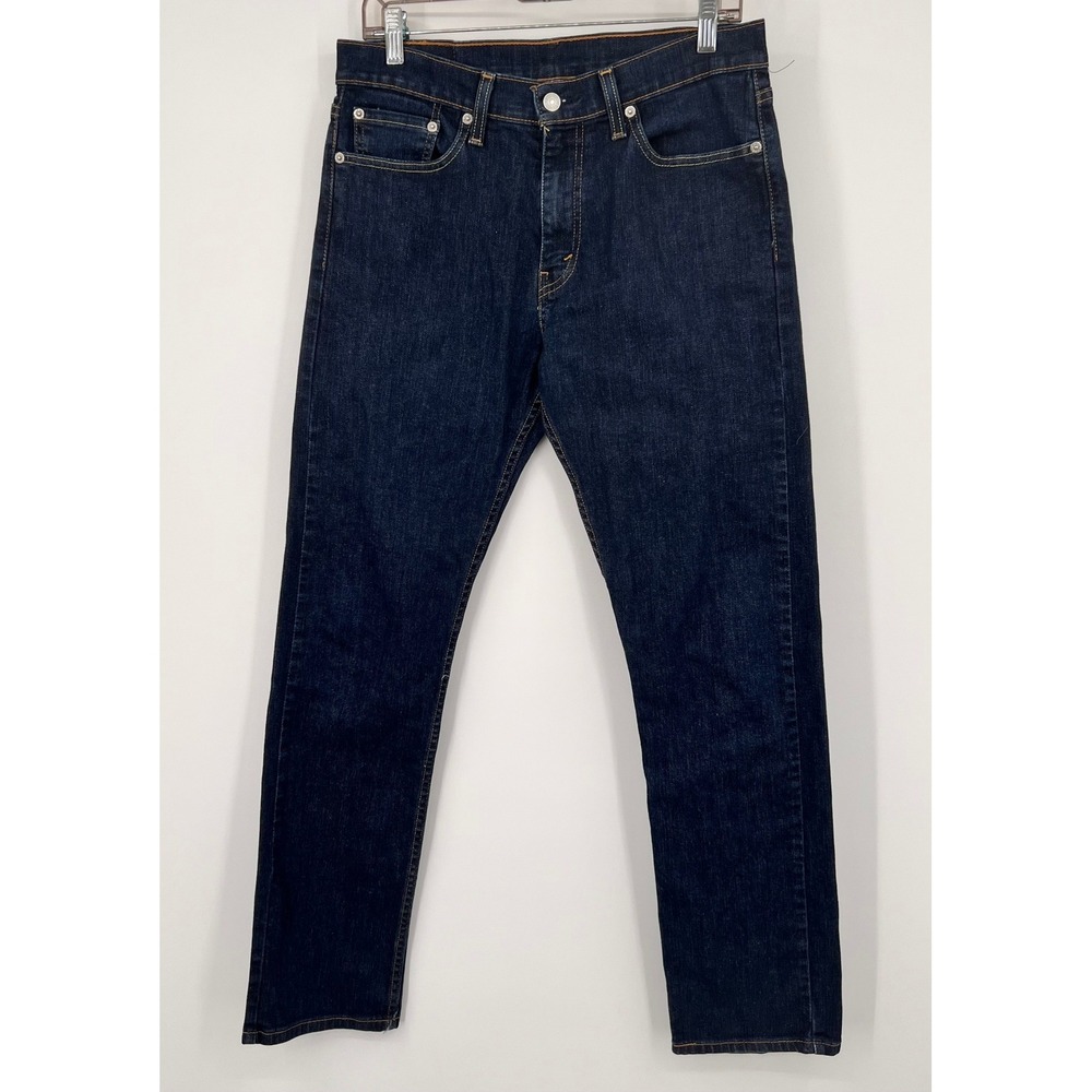 Levis 513 Slim Straight Jeans Mens 31x32 Dark Wash Indigo Denim 513-0770